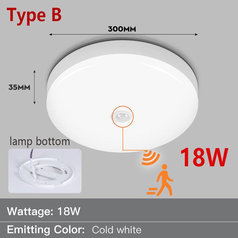Светодиодные потолочные светильники с датчиком движения 15 Вт 20 Вт 30 Вт 40 Вт Smart PIR датчик движения Потолочные светильники для внутреннего освещения Лестничный коридор