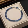 Sapphire Blue Zircon Sparkly Women's Bracelet - Elegant, Exquisite, High-Value Gift for Bestie Jewelry