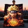 1 шт. Фланелевое плед-одеяло Naruto для улицы, мягкое, уютное, теплое, для всех сезонов, можно стирать в машине,
