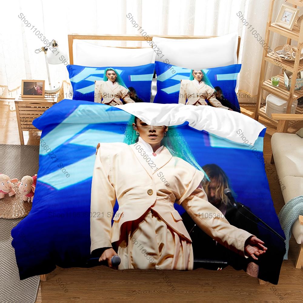 British Musician Rina Sawayama Duvet Cover + 2 Pillowcases, Unique Art Design Bedroom Bedding Set