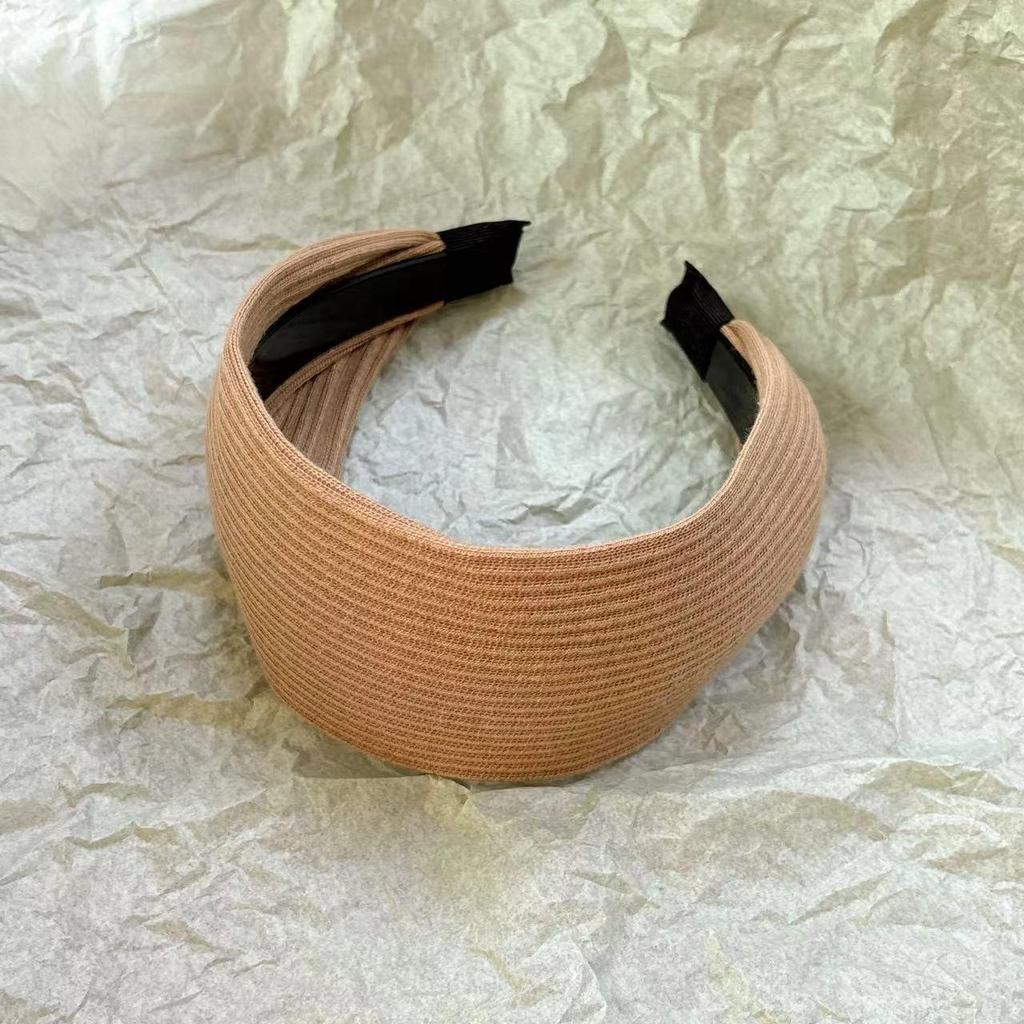 Серая вязаная повязка на голову Yi Mengling: Стильный, широкий, фитнес-аксессуар для волос для женщин