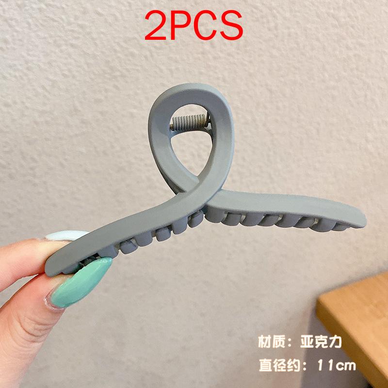 2 шт., комплект головных уборов премиум-класса, новые женские модные зажимы для волос, кофейные, черные, акриловые, большие заколки для волос, зажим для женщин, заколка, аксессуары для волос