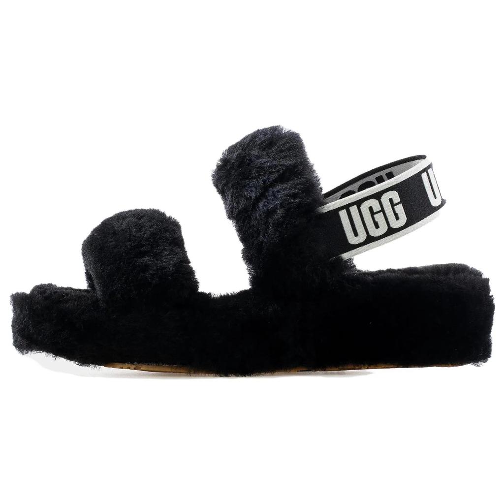 UGG Womens Oh Yeah Slide 'Black' (women's sizes) Black One-Strap Sandals 1107953 BLK