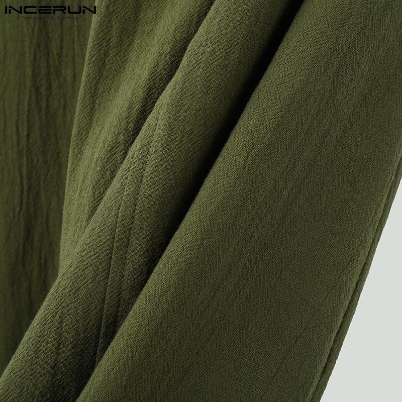 INCERUN Летние мужские летние свободные длинные пальто без рукавов с открытым передом