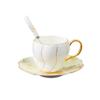 Auratic Magnolia 3-Piece Ceramic Coffee Cup & Saucer Set