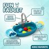 Children Play Kitchen Set with Simulated Dishwasher Sink Hand Basin Electric Circulating Water Toy for Boys Girls Kids Role Play