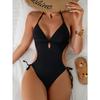 Сексуальный цельный купальник для женщин, облегающий, с завязками по бокам, высокая эластичность, идеально подходит для пляжа, бассейна, купальников, купальных костюмов для женщин
