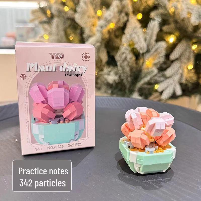 Подарок ко Дню учителя: Совместимые кубики Lego Букет и Суккуленты Игрушки