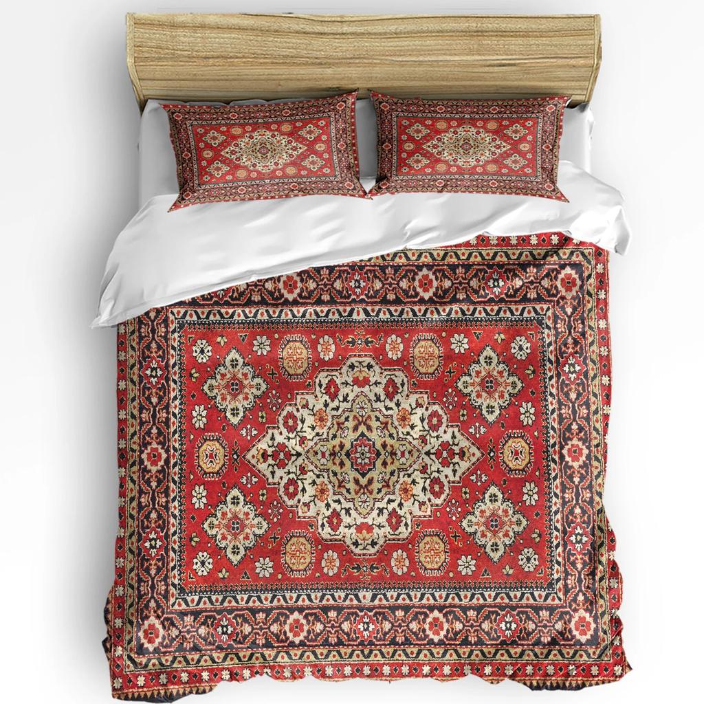 Indian Feather Bird Ethnic Duvet Cover Bed Bedding Set Double Home Textile Quilt Cover Pillowcases Bedroom Bedding Set No Sheet