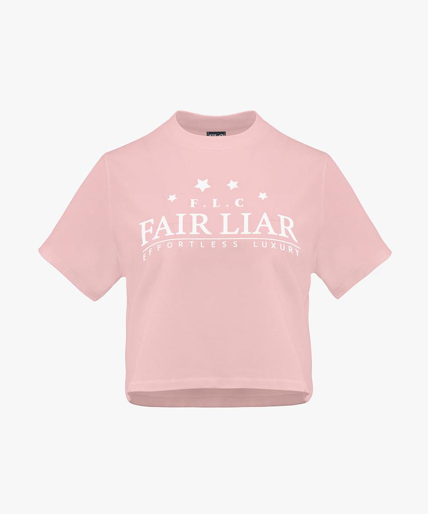 FAIRLIAR CLUB Звездная укороченная футболка_Бледно-розовый