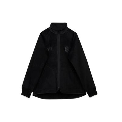Y-3 FW22 Флисовая куртка из смешанной ткани с логотипом, куртка унисекс, черная HN1969