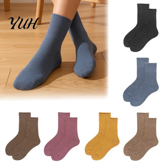 Spring Autumn Winter Daily Socks 1 Pair Crew for Women, Casual Neutral Above Durable Cotton Blend Ankle Thin Socks, Cute Breathable Soft Cozy