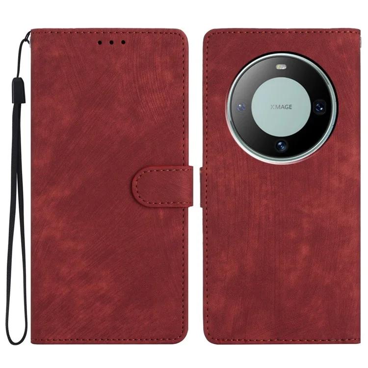 For Huawei Mate 60 Pro Case Skin-touch Leather Cover Solid Color Phone Shell