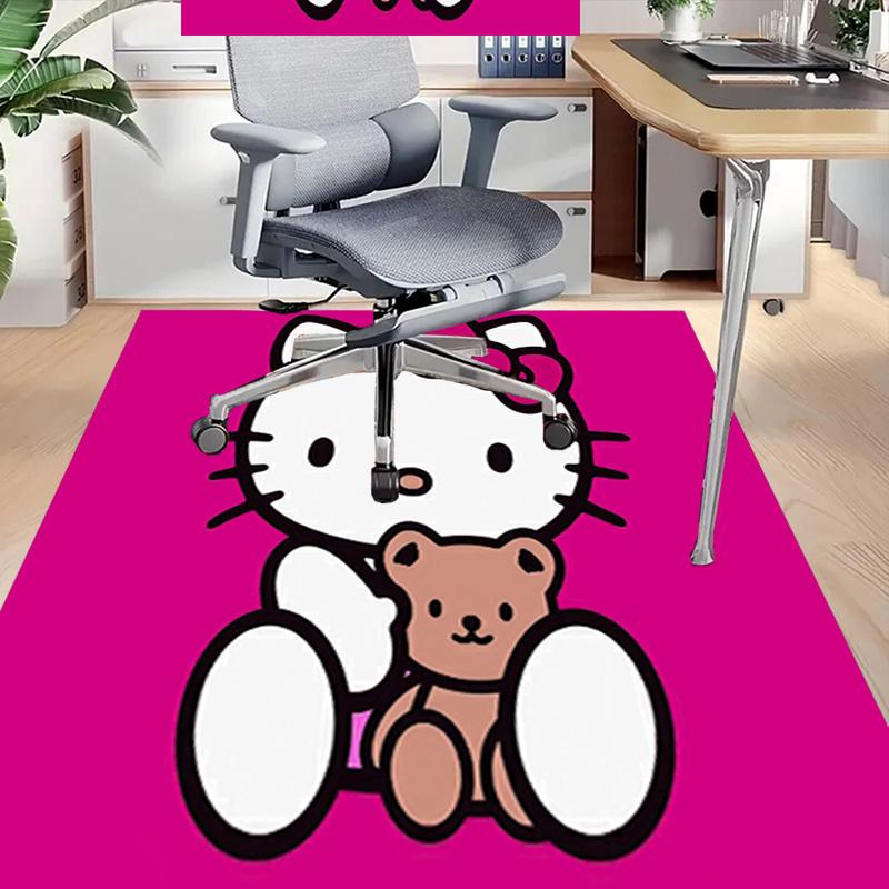 Hello Kitty Teddy Bear Carpet For Playroom Bedroom Living Room Sofa Home Decorkids Game Area Rug Nonslip Floor Mat
