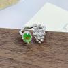 Sweet Grape Personality Bat Cute Kitten Open Ring Niche Premium Sense Stacked Ring