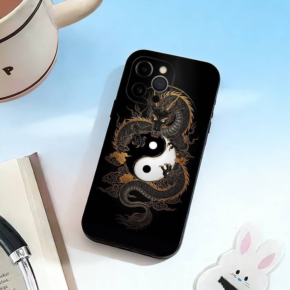 Yin Yang D-Dragon Collection Phone Case Silicone Soft For IPhone 17 16 15 14 13 12 11 X XR Plus Pro Max Plus
