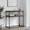 VidaXL Console Table Brown Oak 75x35.5x75 Cm Engineered Wood 834074