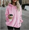 European & American Style Women's Hooded Fleece Sweatshirt Jacket