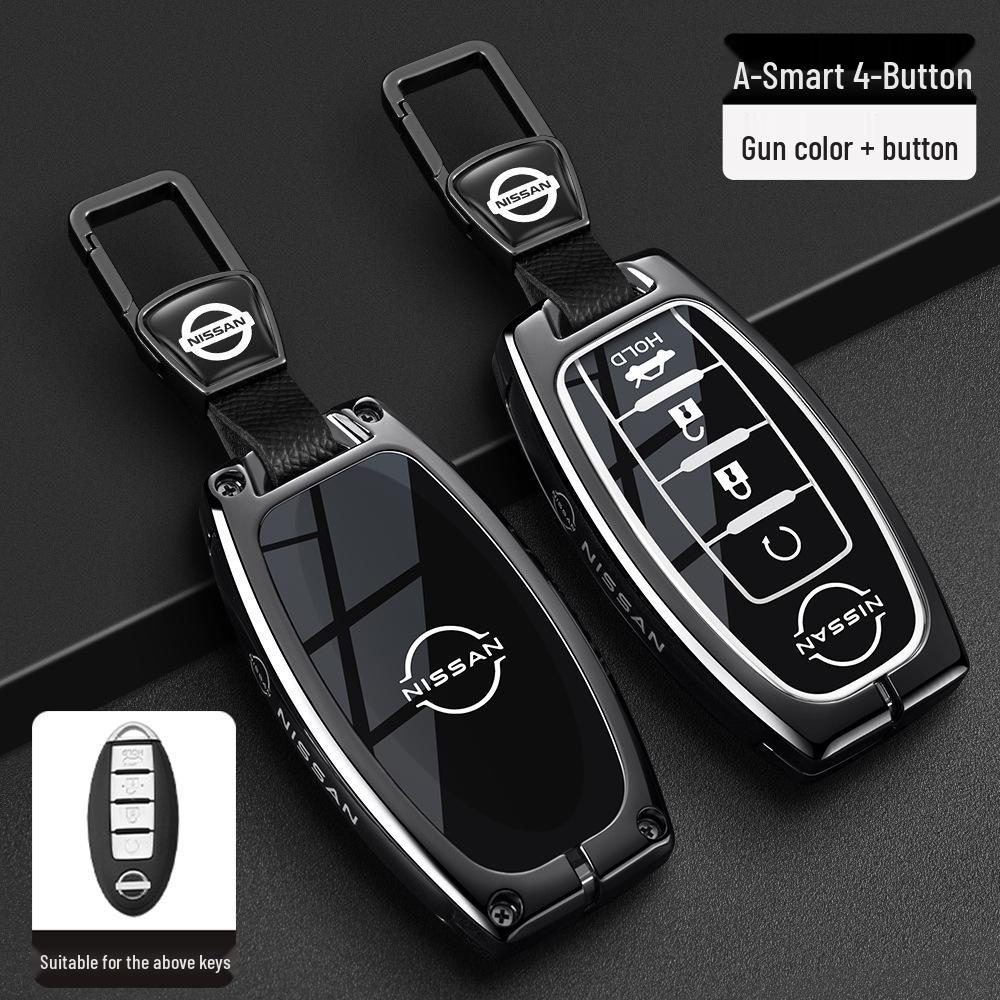 Чехол для ключей Nissan: Подходит для новых моделей Sylphy, Teana, Tiida, Qashqai, X-Trail, Bluebird, В комплекте брелок для мужчин