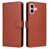 For iPhone 17 Case Wallet Stand View PU Leather Phone Cover with Wrist Strap