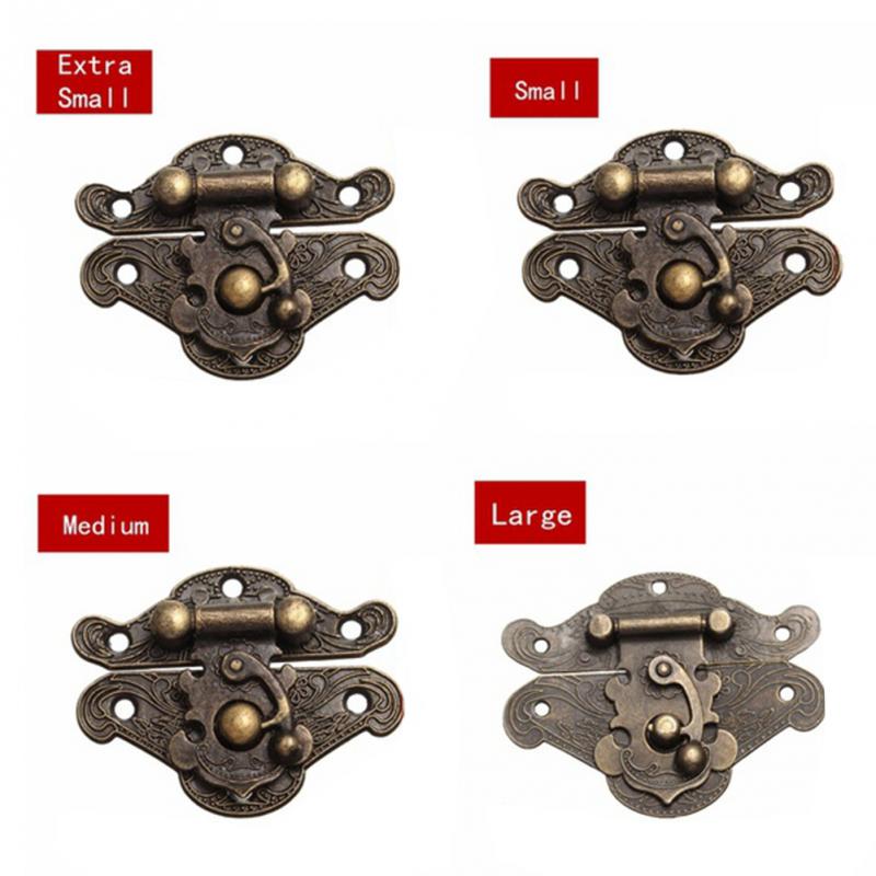 Антикварная ретро-винтажная декоративная защелка, деревянная шкатулка для драгоценностей, засов, нагрудный замок