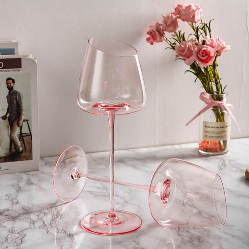 2 Pieces Wine Glass Handmade Red Wine Glass Art Big Belly Tasting Cup Ultra-Thin Crystal Burgundy Bordeaux Goblet Glass Glasses