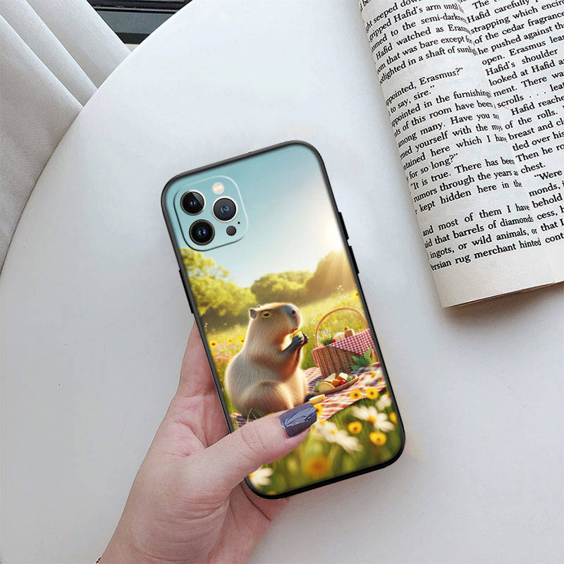 IR4 Capybara Cute Phone Shell for Samsung S20 S21 S22 S23 S24 FE Ultra Plus Lite S21S A55 A07 A17 F06 F16 M06 M16 M56 A36