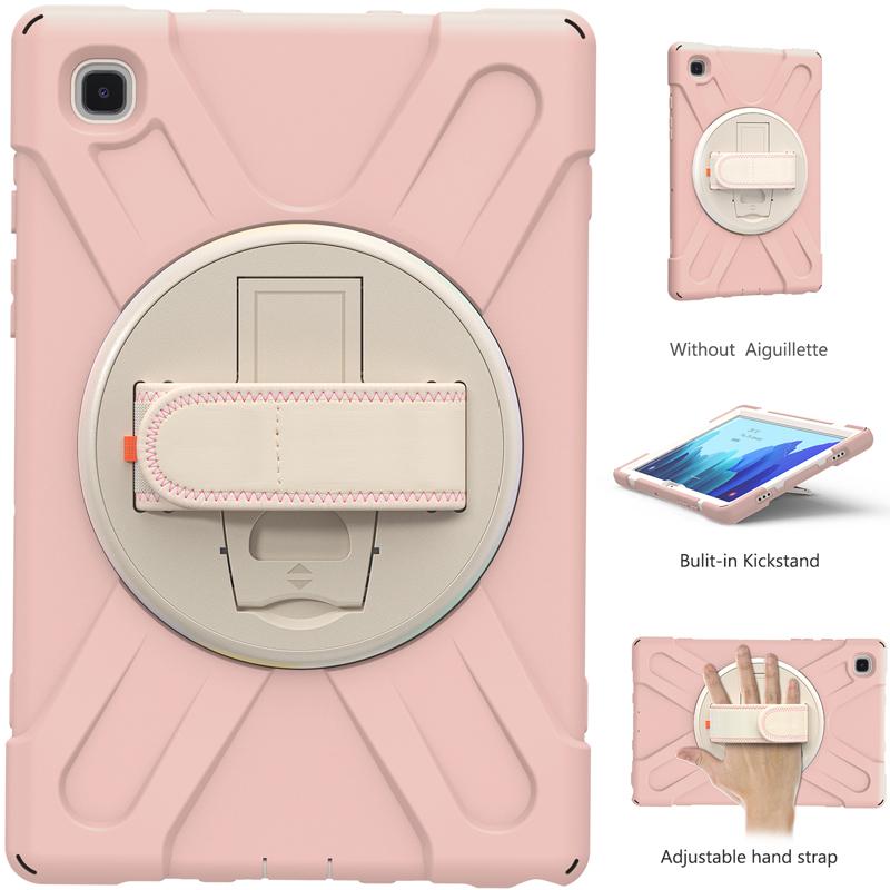 Силиконовый защитный чехол для Samsung Galaxy Tab A T290 A7 10,4 T500 T505, чехол-держатель, ремешок на руку, вращение на 360 градусов, чехол для планшета