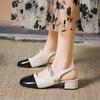 Mary Jane Shoes Women's Light Shoes Thick Heel Spring New Round Head Color Matching Temperament Sandals