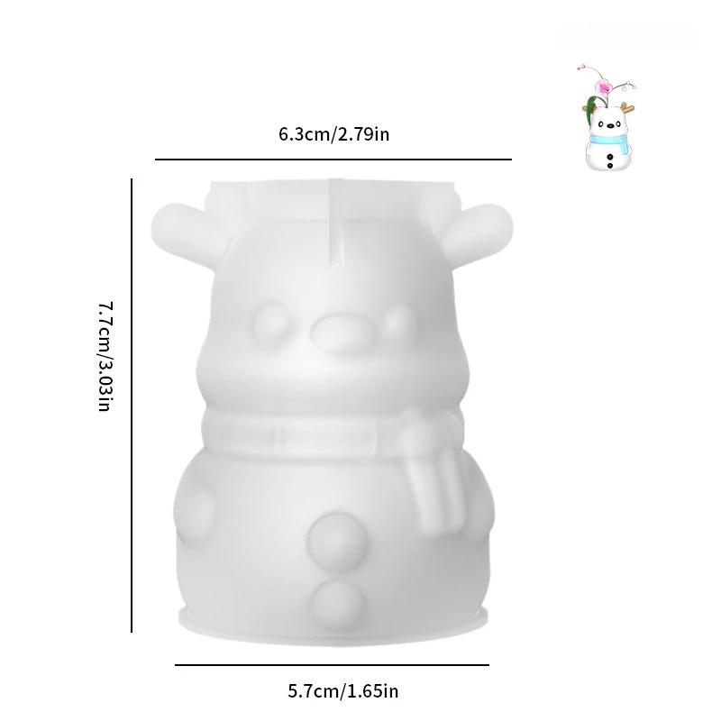 Подсвечник в виде снеговика ручной работы, силиконовая форма, бетон, цемент, эпоксидная смола, подсвечник, рождественский декор, украшения для дома
