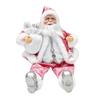 12 Inch Sitting Santa Claus Statue Figurine Window Display Santa Claus Doll Home Ornaments Christmas Decorations