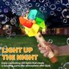 KIMIGO Electric Bubble Machine with Lights, Automatic Bubble Blower Gun Toy for Kids, Birthday Party Wedding Outdoor Play Gift