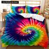 Комплект постельного белья Boho Tie Dye, комплект постельного белья в стиле хиппи, комплект постельного белья синего и фиолетового цвета для двоих, цыганский комплект постельного белья размера «king-size», полиэстеровый чехол для одеяла