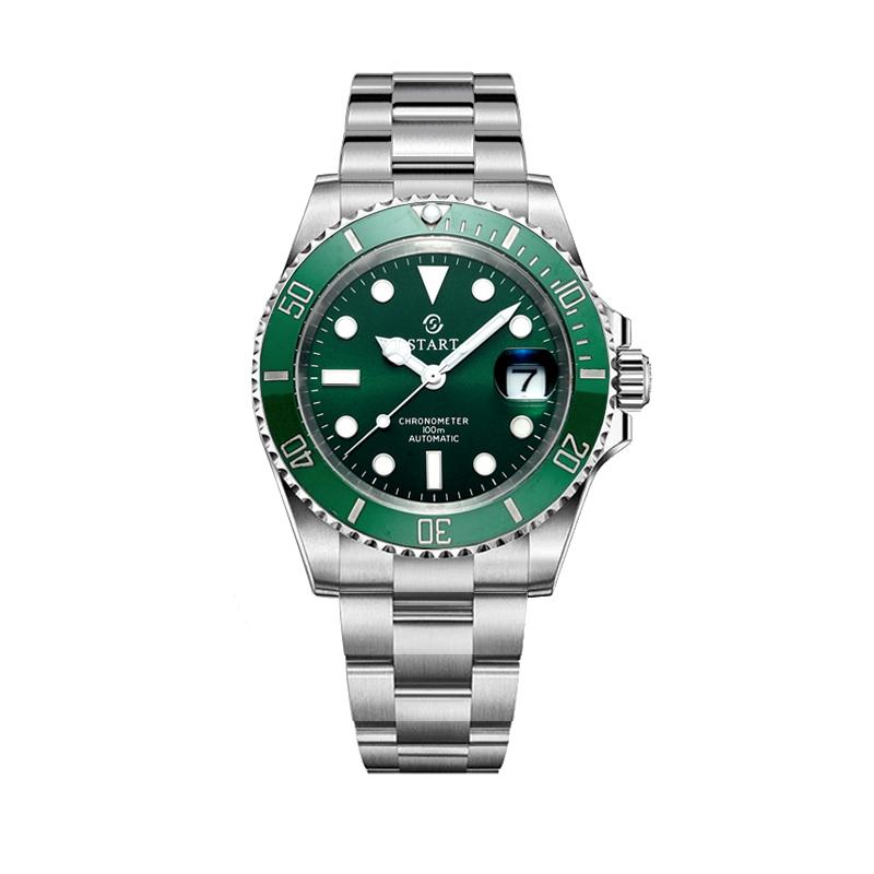 Start Мужские часы для дайвинга, официальные аутентичные металлические мужские часы, светящиеся водонепроницаемые автоматические механические часы с функцией даты