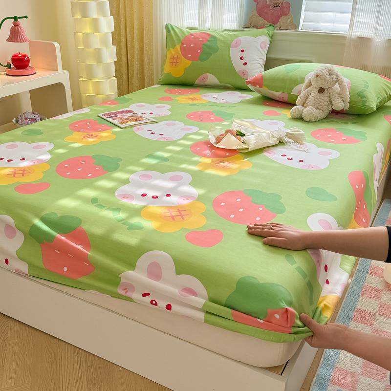 1 шт. простыня из 100% хлопка с мультяшным принтом рыбки на резинке, простыни из чистого хлопка с эластичной лентой