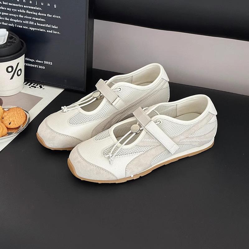 Балетки в стиле ретро, нишевые туфли Мэри Джейн Dexun для женщин, лето 2025, тонкая дышащая сетка, универсальные легкие кеды на платформе