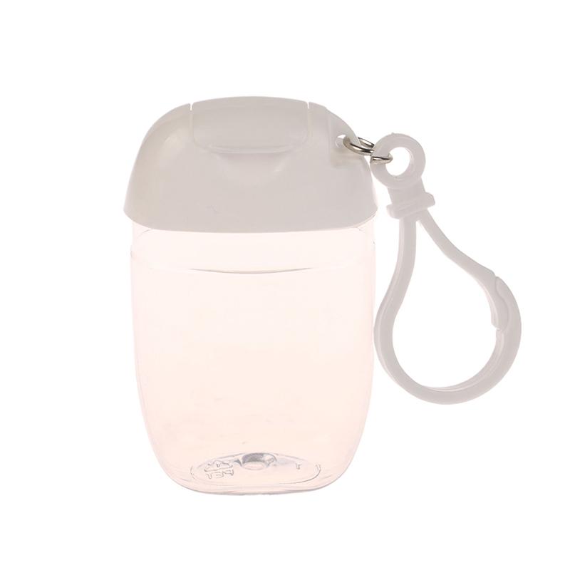30ml Portable Hand Sanitizer Bottle with Hook Refillable Mini Cosmetics Alcohol Container Outdoor Soap Dispenser