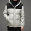 Утолщенная куртка-пуховик, мужская зимняя одежда, новая контрастная цветная куртка-пуховик, устойчивая к холоду, теплая повседневная куртка-пуховик