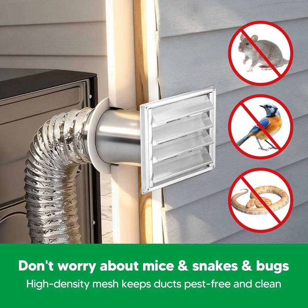 Square Air Vent Duct Grill 100/125/150mm Fan Outlet Vent Systems Extractor Vent