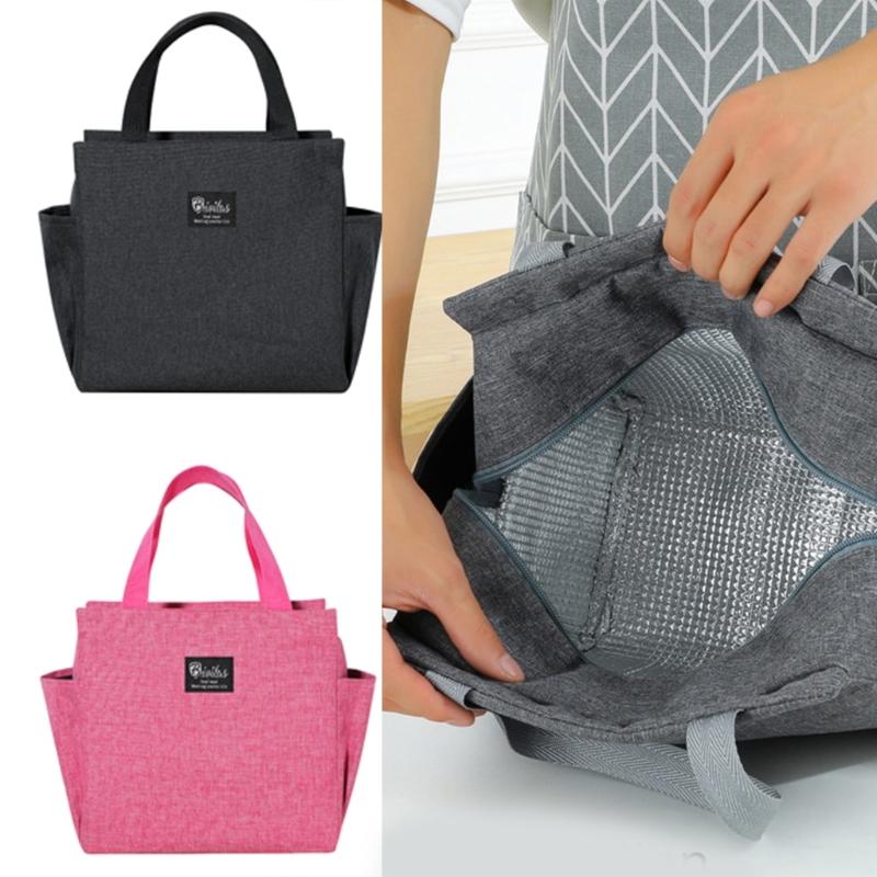 Многофункциональная сумка для мамы для приготовления еды, просторная сумка для хранения детского питания, на молнии, с термоизолированным ланч-боксом и боковыми карманами