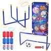 Skirfy Toy Shooting Set Popper Gun Target 4in1 How To Play Shooting Game Soccer Game Ring Toss Adhesive Ball Target Sports Toy Outdoor Indoor Play