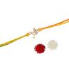 Estele Gold Plated Designer A Initials Bracelet with Multi Colored Silk Thread.