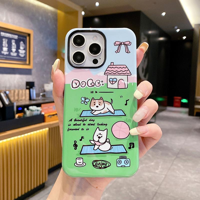 Hairstyle Puppy for Apple 17promax Cartoon Cute for IPhone16pro Lens All-Inclusive 15 New Style 14