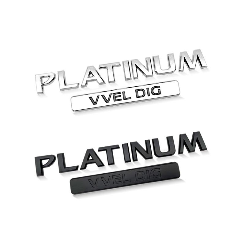 PLATINUM VVEL DIG Trunk Decal Sticker Emblem Badge Styling Fender Logo For Patrol Armada Y62 2013-2017