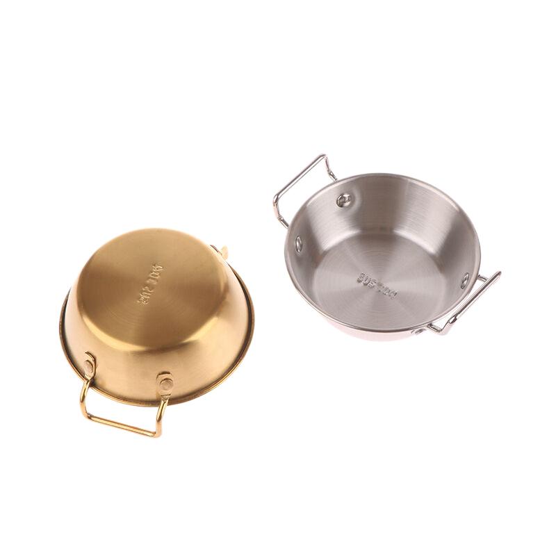 1 шт., кухонная чаша в корейском стиле, прочная миска для рисового вина из нержавеющей стали, бытовые тарелки для закусок с двойными ушками для кухни