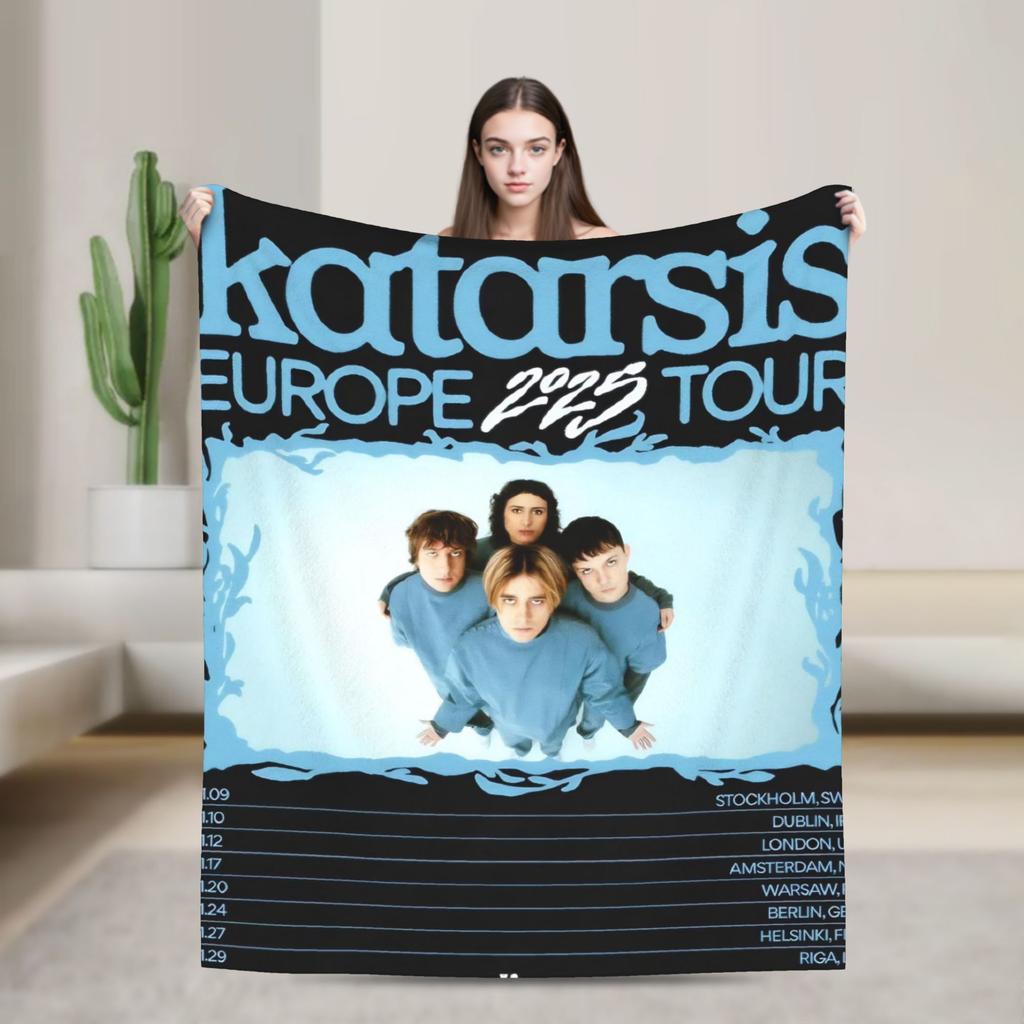 Katarsis Tavo Akys Eurovisions 2025 Warm Soft Blankets Bedding Throws Novelty Couch Chair Flannel Bedspread Sofa Bed Cover