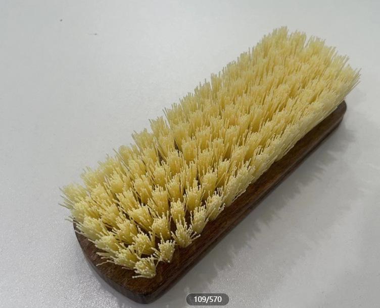 Premium Beech Wood Shoe Brush with Boar Bristles – Gentle Horsehair for Polishing & Dust Removal, Safe for Shoes