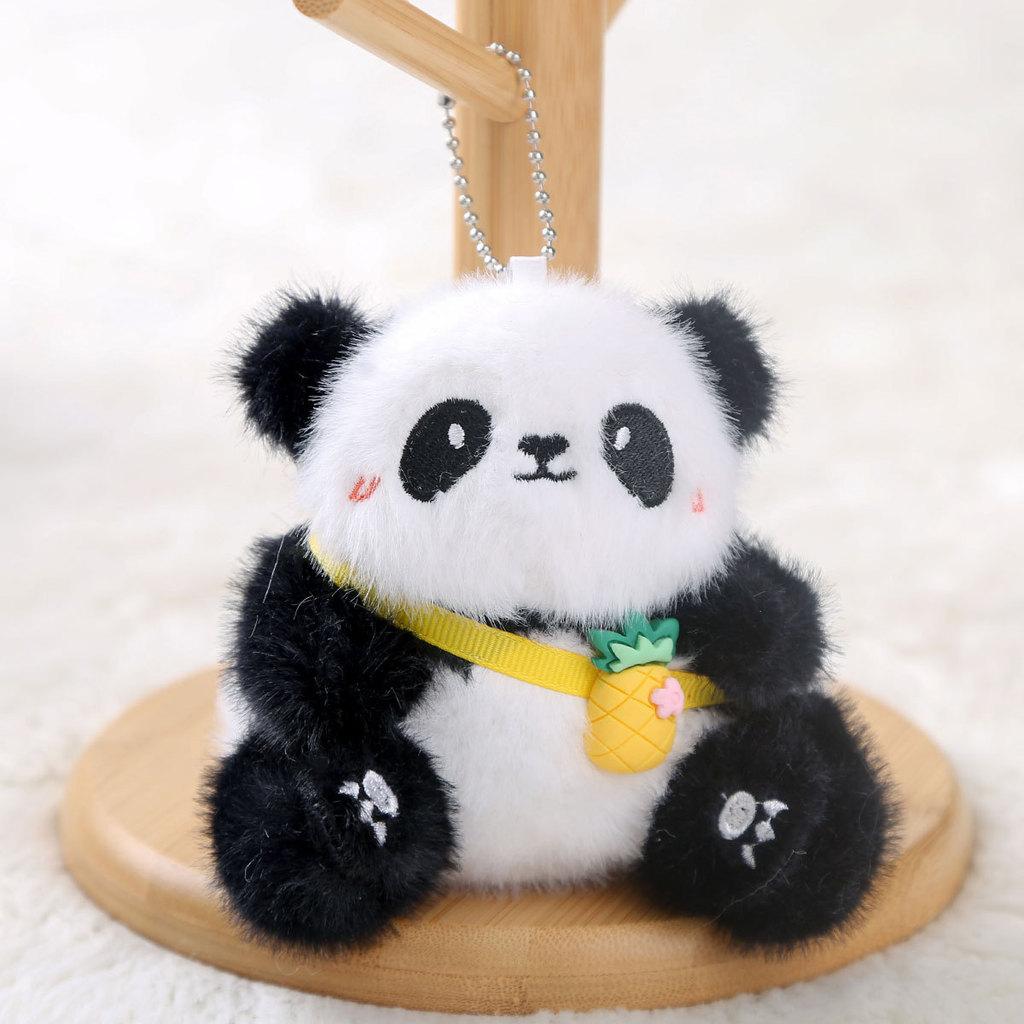 Adorable Panda Plush Keyring With Magnetic Circles For Kids Bag Decor And Gift