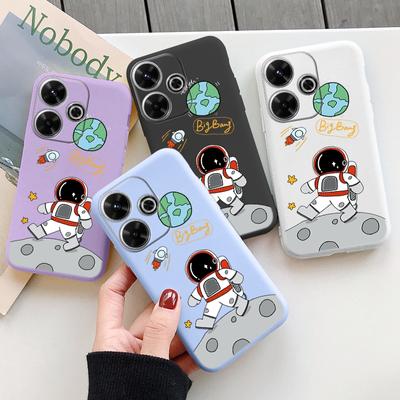 Мягкий силиконовый чехол Astronaut для Xiaomi Redmi Note 13 Pro 13C 14T Poco C65 Samsung A55 A34 M35 S24 Huawei Honor 200 iPhone 15 Realme противоударный чехол