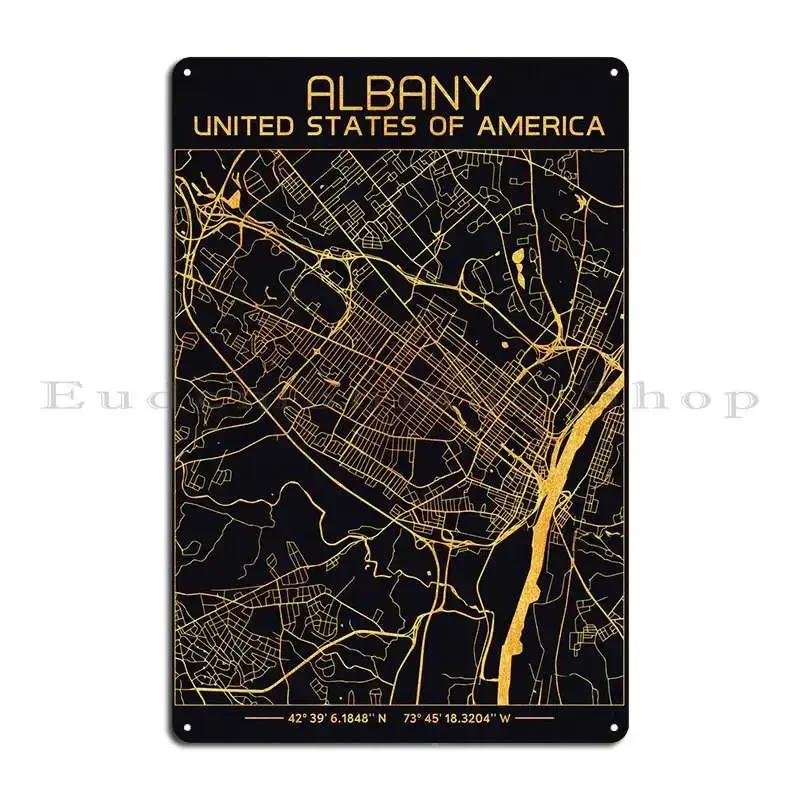 Albany NY USA Metal Plaque Poster Pub Plates Custom Wall Party Bar Tin Sign Poster